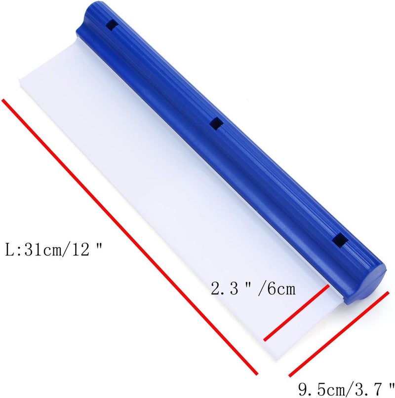 Forgrace Car Squeegee 12 Inch Flexible T-Bar Water Blade Silicone Squeegee for Car or Home Glass Blue Handle - Image 4
