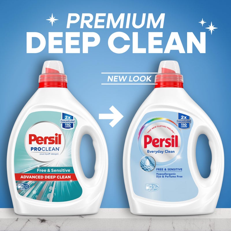 Persil Free & Sensitive Liquid Laundry Detergent, Unscented and Hypoallergenic for Sensitive Skin, Ultra Concentrated, 82.5 fl oz, 110 Loads - Image 3
