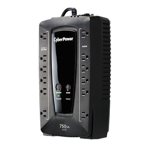 CyberPower AVRG750U AVR UPS System, 750VA/450W, 12 Outlets, Compact - Image 1