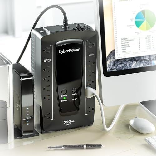 CyberPower AVRG750U AVR UPS System, 750VA/450W, 12 Outlets, Compact - Image 5