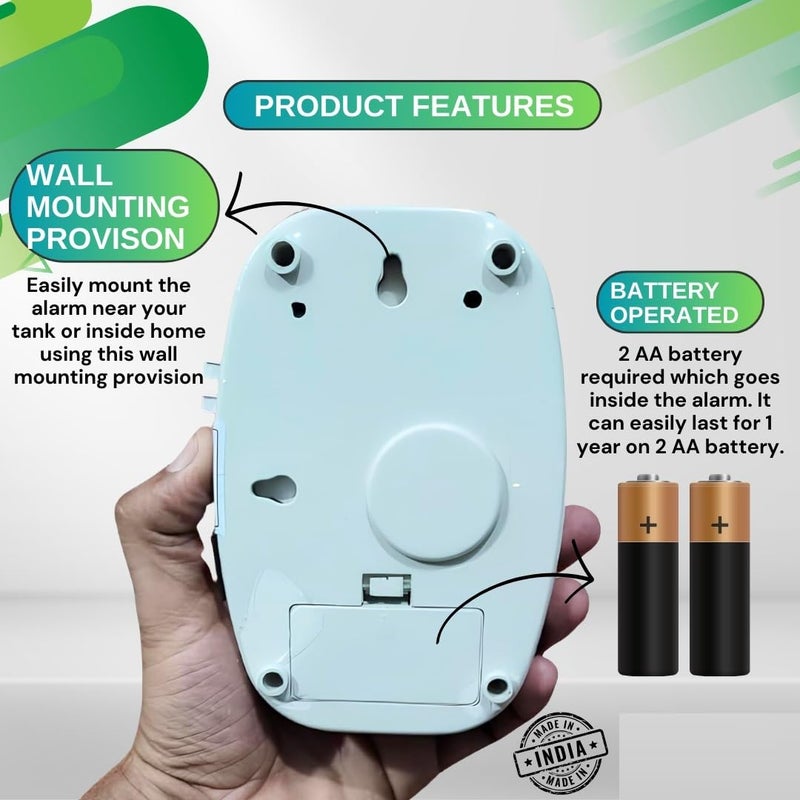 AQUA GURU AQUA GURU Water Tank Alarm Bell Overflow Protection Battery Operated Sensors Included with 2 Core 15 Meter Copper Wire 1 Year Warranty Comes in Multicolor DCPB 15 Meter Wire  - Image 3