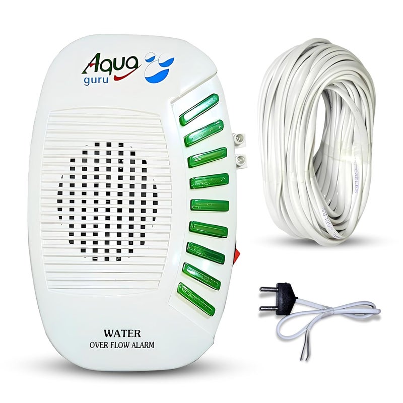 AQUA GURU AQUA GURU Water Tank Alarm Bell Overflow Protection Battery Operated Sensors Included with 2 Core 15 Meter Copper Wire 1 Year Warranty Comes in Multicolor DCPB 15 Meter Wire  - Image 1