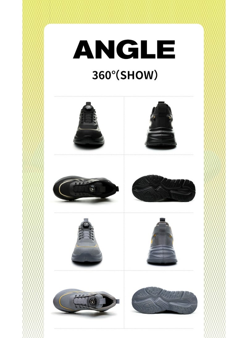 Men's and women's steel-toed safety shoes, hooded industrial safety sneakers, men's work shoes, breathable and comfortable non-slip industrial boots - Image 2