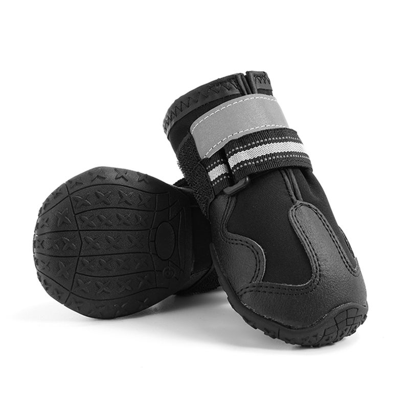 Dog Boots,Waterproof Dog Shoes,Dog Booties with Reflective Strips Anti-Slip Sole Outdoor Dog Shoes for Medium Dogs - Image 4