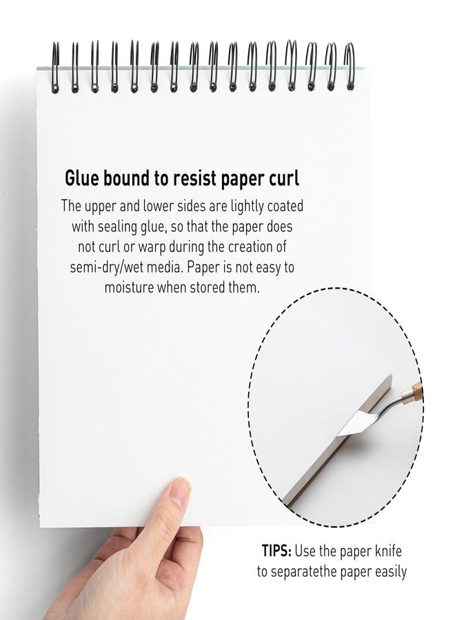 HIMI Gouache Pad 8.5X8.5''(98lb/160g) 50 Sheets Mix Paper Pad, Side Wire Bound, Fine Texture, in Gouache Acrylic Art Pad for Sketching, Ink Sketch Book, Art Supplies Drawing Pad Gift （Green） - Image 3