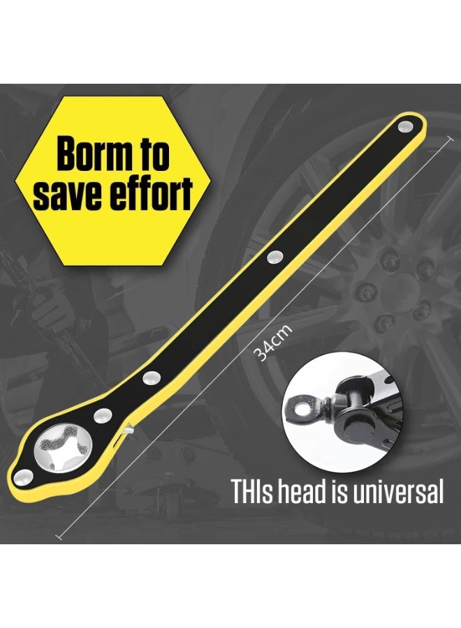 Auto Ratchet Wrench with Long Handle - Labor-Saving Tire Jack Tool for Cars, Trucks, SUVs, and Vans - Image 3