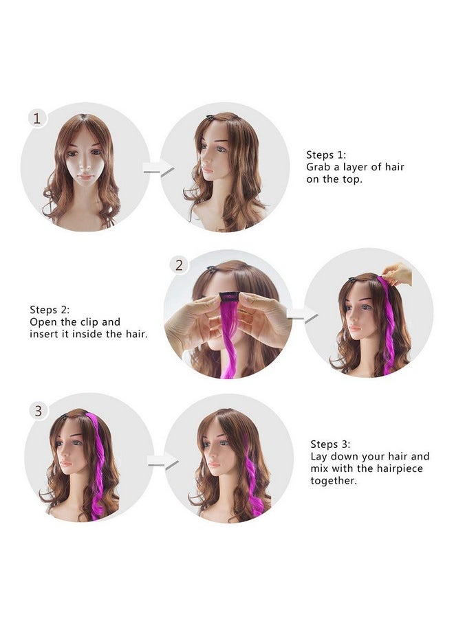 Dreamlover Colored Hair Extensions For Kids Crazy Hair Day Accessories Rainbow Clip In Hair Extensions For Girls 24 Pieces  - Image 5