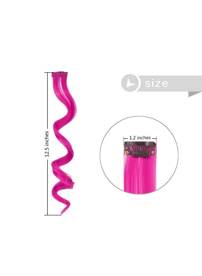 Dreamlover Colored Hair Extensions For Kids Crazy Hair Day Accessories Rainbow Clip In Hair Extensions For Girls 24 Pieces  - Image 3