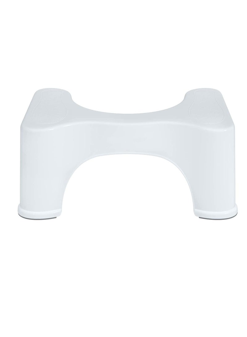 مقعد مرحاض القدم المقعد الأبيض - لموقف المقعد المناسب ، مقعد مرحاض غير انزلاق مع وسائد مضادة للانزلاق ، مقعد مرحاض بلاستيكي دائم للكبار والأطفال - سهل التنظيف ، تصميم توفير المساحة - Image 4