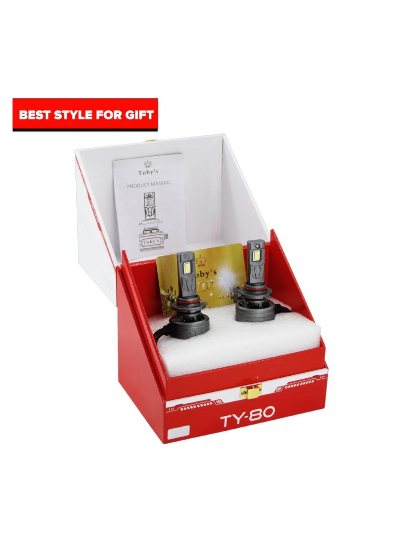 Toby's - Tobys TY80 H11 2 Pieces 160W Original Tested LED Headlight Bulb Assembly 16000 Lumens 80W/Piece Xtreme Bright With Color Temperature 6500K - Image 1
