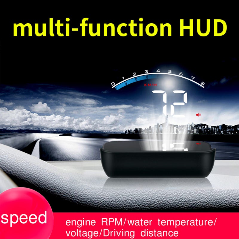 شاشة عرض رأسية HUD عالية الدقة HD OBD شاشة رقمية سيارية مستودع عرض عالمي للمركبات - Image 2