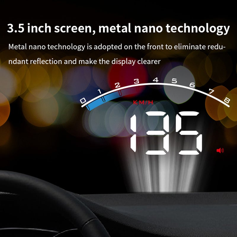 شاشة عرض رأسية HUD عالية الدقة HD OBD شاشة رقمية سيارية مستودع عرض عالمي للمركبات - Image 5