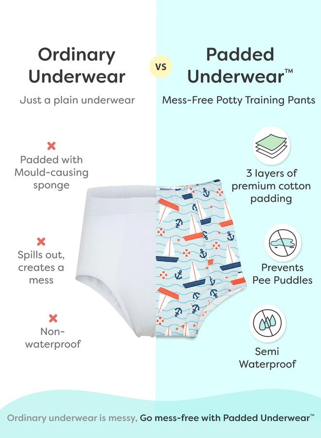SuperBottoms Padded Underwear for Babies & Toddlers (1-2 Years), 3 Layers of Premium Cotton & DryFeel Layer, Ideal for Diaper-Free Time & Mess-Free Potty Training Pants, Pack of 2 - Image 4