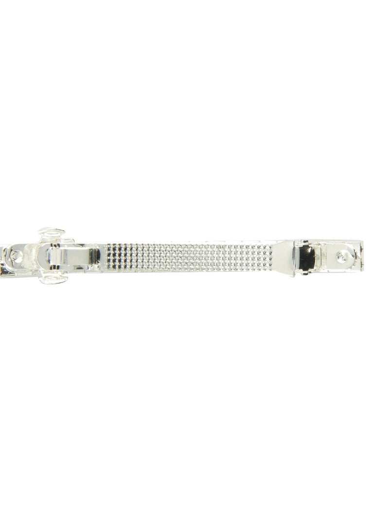 Caravancaravan Automatic Barrette Decorated with Crystal Clear Rhinestone Classic Style - Image 3
