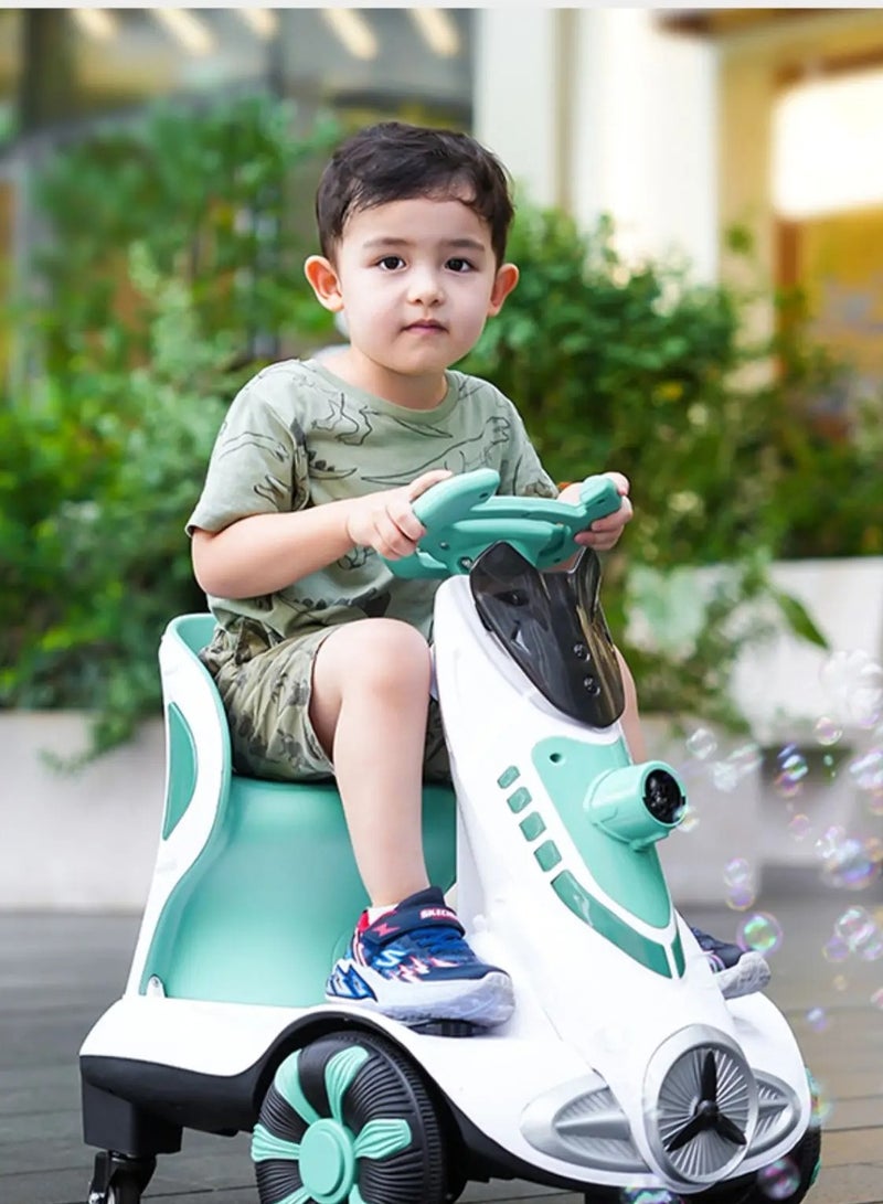 Children's Electric Car Bubble Machine Balance Boys and Girls Remote Control Toy Car Four-Wheel Drift Car - Image 2