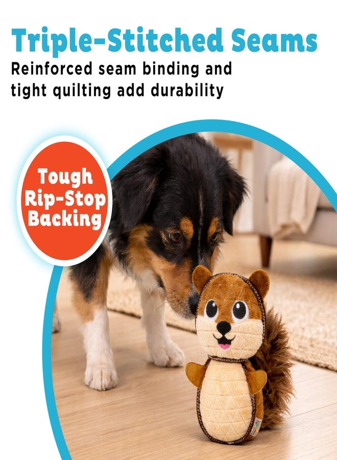 Outward Hound Xtreme Seamz Dog Toy, Reinforced Seams & Multiple Stitching, Durable Plush with Squeakers, Squirrel, 8.3” - Image 3