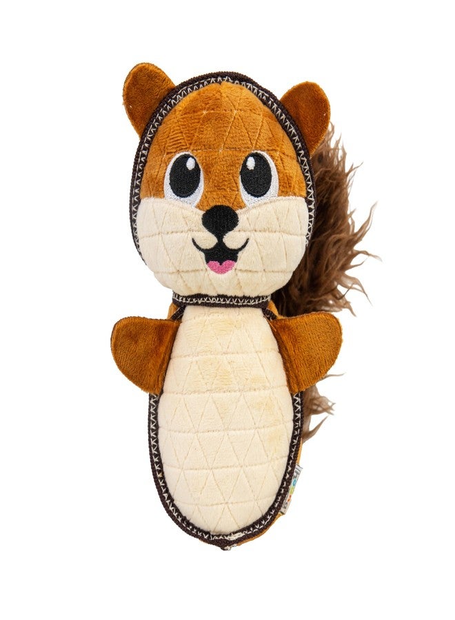 Outward Hound Xtreme Seamz Dog Toy, Reinforced Seams & Multiple Stitching, Durable Plush with Squeakers, Squirrel, 8.3” - Image 1