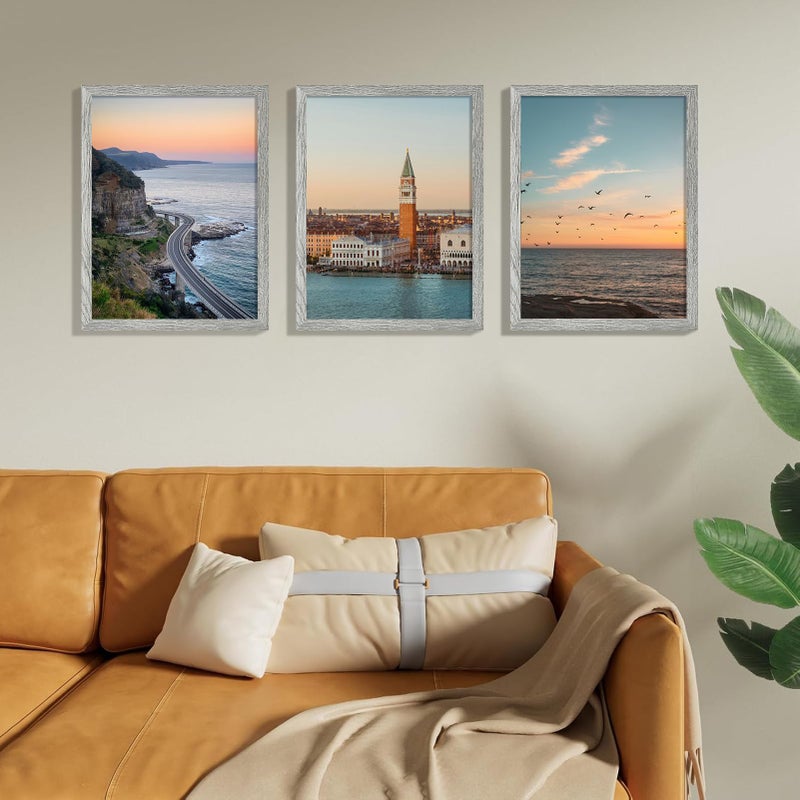 Vittanly 12x16 Picture Frame for Wall Set of 9  Display 11x14 Pictures with Mat or 12x16 without Mat  Collage Frames for Wall Mounting  Perfect for Home D?cor  Grey - Image 5