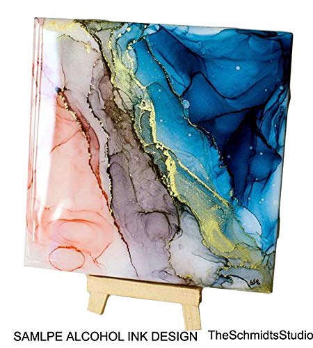 Creative Hobbies 12 Pack of Glossy White Glazed Ceramic Tiles for Alcohol Ink Painting, Decorating, Arts & Crafts, 4.25 x 4.25 Inch Square, Ready-to-Paint Ceramics - Image 4