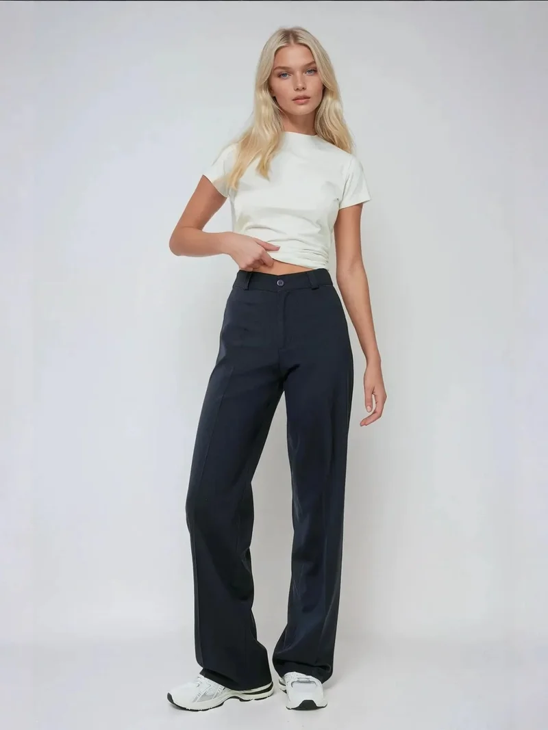 HICCUP High Waist Straight Leg Pants