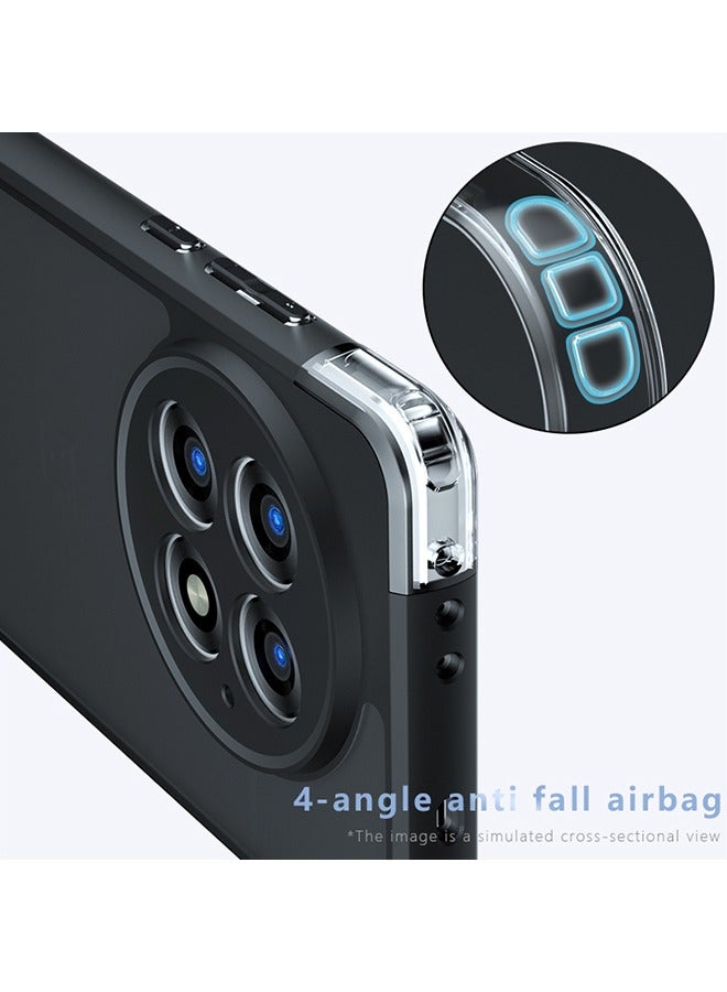 general Case for OnePlus 13 5G, Frosted Translucent Back Protective Slim Phone Cover, Anti-Fingerprints, Anti-Fall Drop Protection, Shockproof Case for OnePlus 13 5G (Black) - Image 3