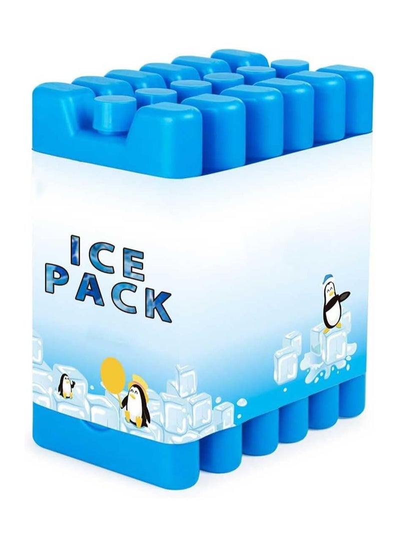 6 of Ice Packs for Cooler Long Lasting Reusable Freezer Packs for Lunch Box, Lunch Bag, Cooler Bag for Work, School, Picnic, Camping, Fishing and More, Keep Beverages Foods Cold & Fresh  - Image 1