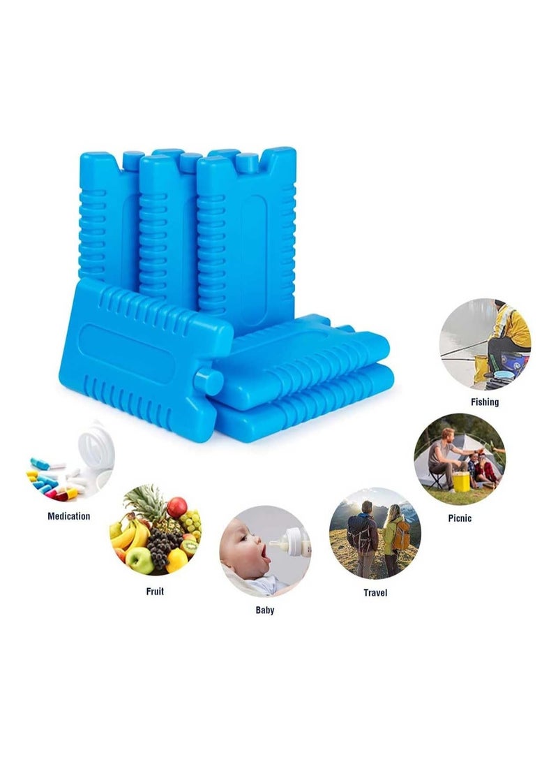 6 of Ice Packs for Cooler Long Lasting Reusable Freezer Packs for Lunch Box, Lunch Bag, Cooler Bag for Work, School, Picnic, Camping, Fishing and More, Keep Beverages Foods Cold & Fresh  - Image 4