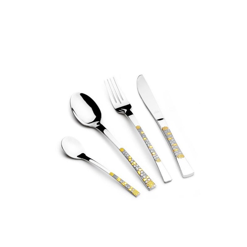 Arshia Stainless Steel Cutlery Sets 50pcs Gold & Silver - Image 1