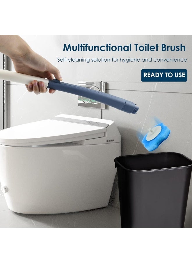 MOMENT MOMENT Disposable Toilet Brush with Holder 10PCS Set Toilet Cleaning Brush Disposable Bathroom Toilet Brush Holder Set Toilet Cleaning System Disposable Toilet Cleaning Brush Kit Toilet Bowl Brush Hol  - Image 5