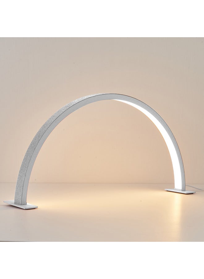 Explosions Three-color Warm Button Remote Control Arc Eyelash Lamp Beauty Salon Lighting U-shaped Desktop Half Moon Nail Lamp-Specifications:40cm  - Image 1