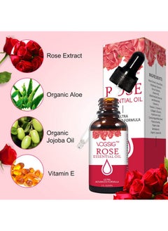 VOGSIG VOGSIG Rose Essential Oil 30ml - Aromatherapy, Skin Moisturizing, Anti-Aging, Reduce Pigmentation, Quickly Absorbed  - Image 2