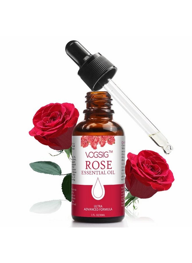 VOGSIG VOGSIG Rose Essential Oil 30ml - Aromatherapy, Skin Moisturizing, Anti-Aging, Reduce Pigmentation, Quickly Absorbed  - Image 1