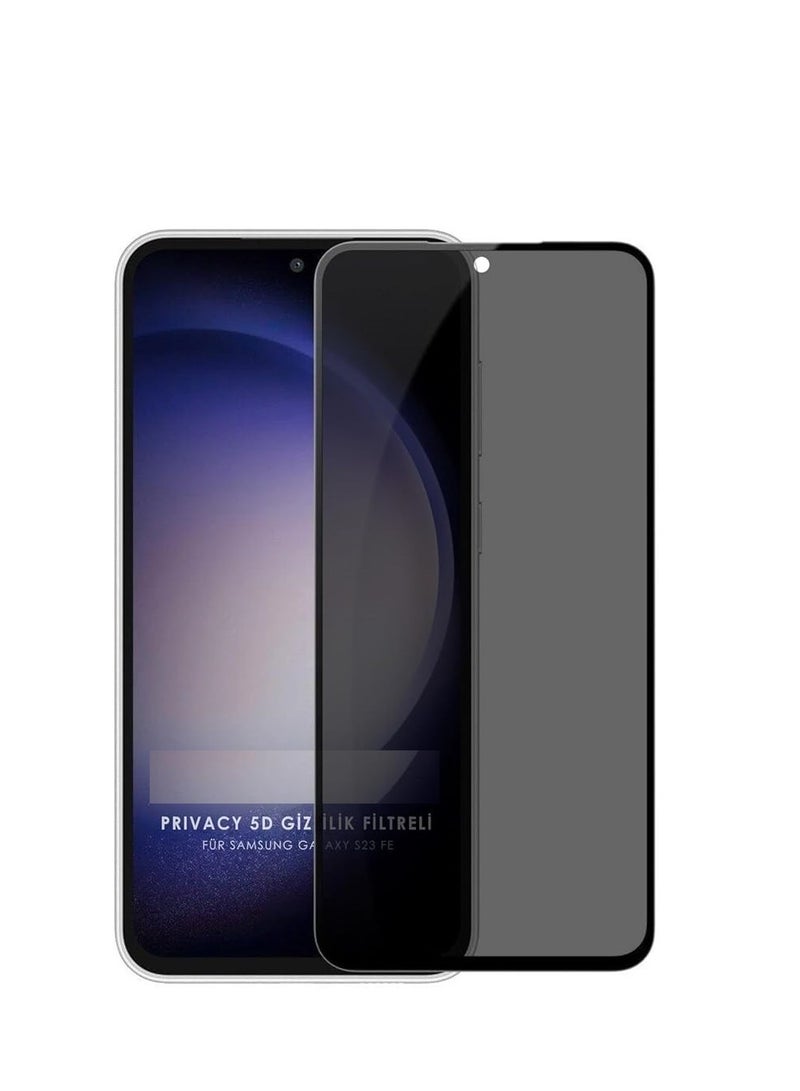 Samsung Galaxy S23 FE Privacy 5D Privacy Filter Glass Screen Protector Black [Screen Protector Compatible with Galaxy S23 FE - Black]