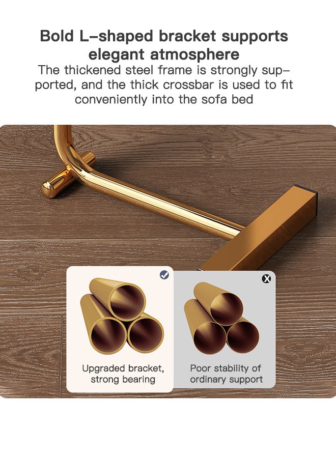 Sharpdo C-Shaped  Wooden Coffee Table， Anti-Scratch Surface，Portable Serving Tables，Sofa Side End Table for Living Room，Bedroom, Porch - Image 5