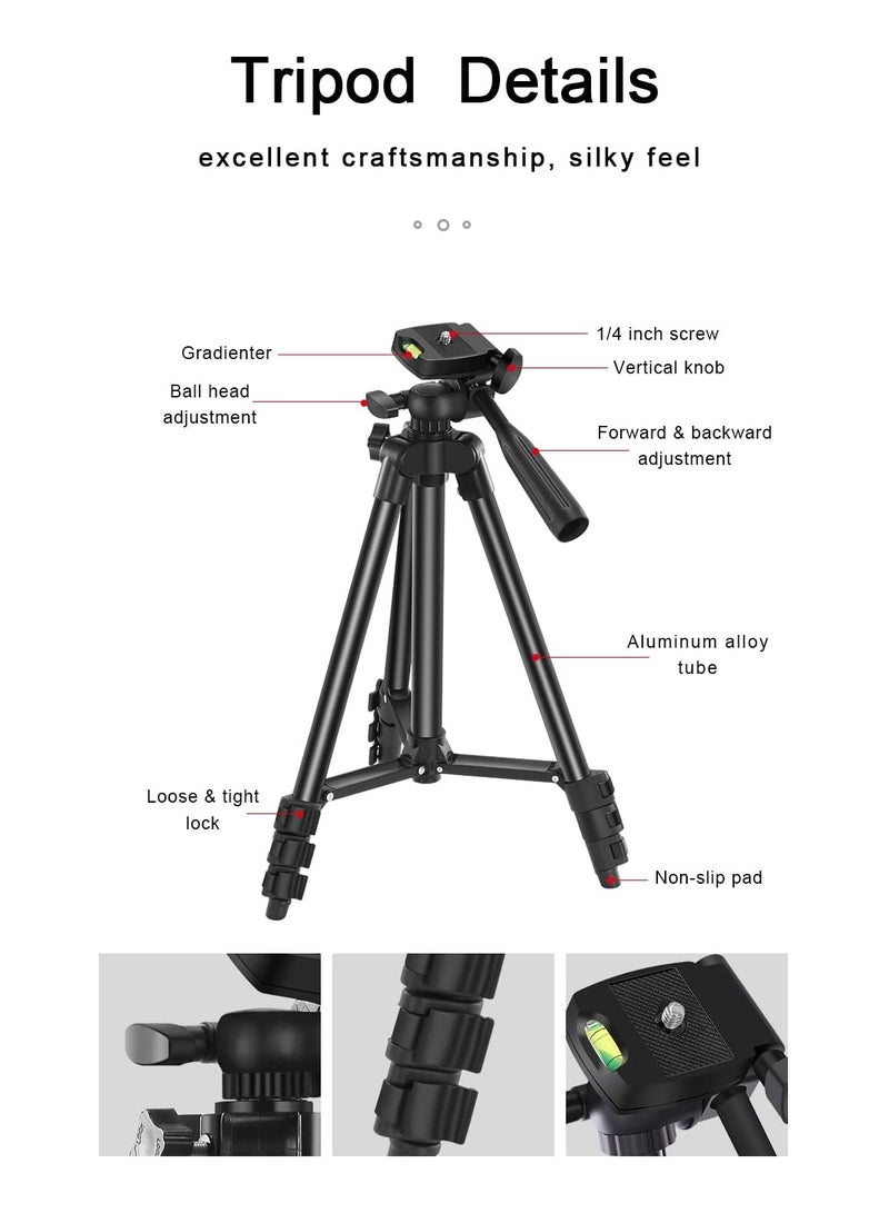 TIGER Vlogging YouTube Starter Kit – Complete Setup for Content Creators, Includes LED Ring Light, Tripod, Microphone, Camera Remote, and More for Professional Video Production - Image 2