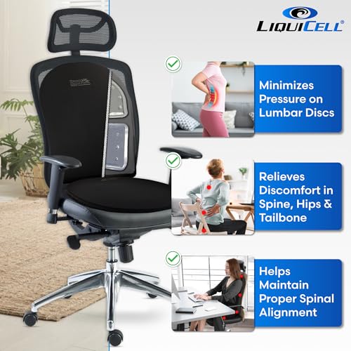 ERGO21 Lumbar Pillow Lower Back Support Cushion for Back Rest, Good Posture, Spine Pain, Long Sitting Hours at Chair, Office, Car Seat, Wheelchair, Large (18" W x 24”x 1.5”) - Image 4