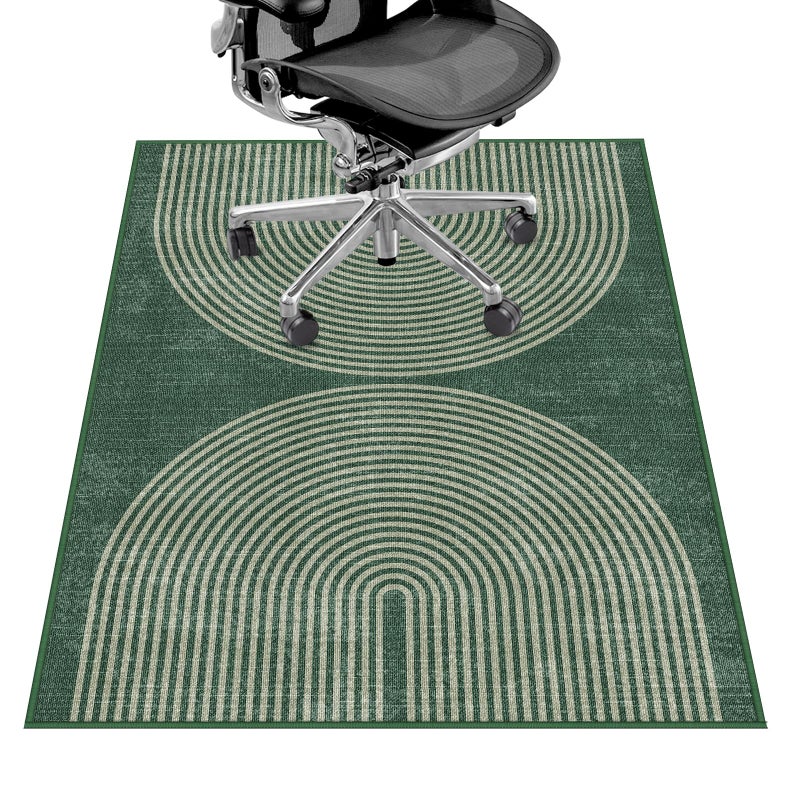 Lreedy Office Chair Mat for Hardwood Floor&Tile Floor,36"X 48" Heavy Duty Desk Chair Mat for Hard Floors,Under Desk Rug for Rolling Computer Chair,Anti Slip,Low Pile Carpet Floor-Geo Green - Image 1