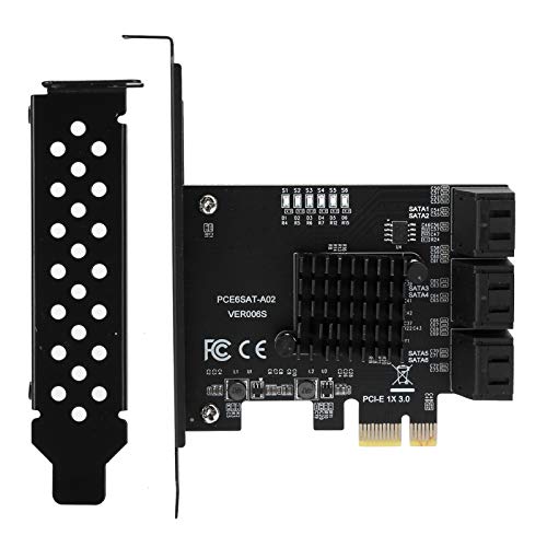 Zopsc PCIE to 6Port Expansion Card for ASM1166 Master SATA3.0 Hard Disk, 6G ASM1166 Master GEN3 1 x Interface, Srong and - Image 1