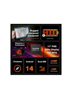 AGM AGM Pad P2 Active | 4G LTE | Rugged | Removable Case |Tablet Android 14  - Image 2
