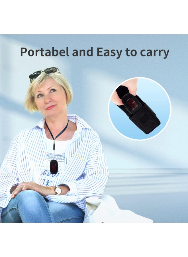 Pulse Oximeter جهاز قياس نسبة الأكسجين في الدم ونبضات القلب الرقمي - مراقب دقيق لتشبع الأكسجين (SpO2) ومعدل النبض مع رسم بياني وشاشة LED - جهاز طبي محمول مع حبل للتعليق - Image 5