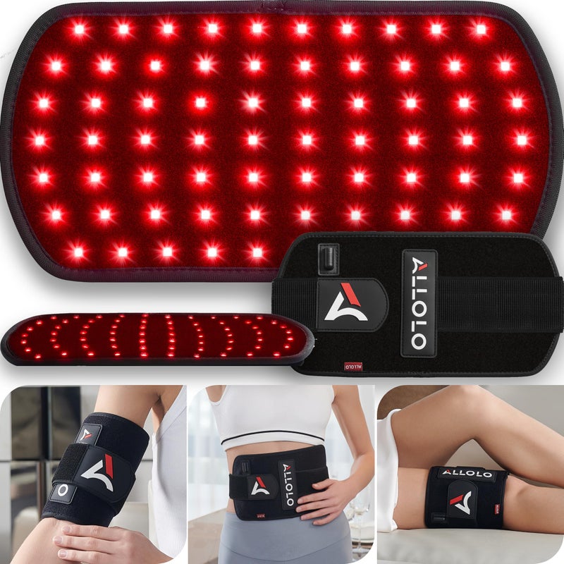 ALLOLO Red Light Therapy for Body, 3-in-1 LED Bead Red Light Therapy Belt with Timer Remote Control, 12.6"*6.3" 660nm&850nm Infrared Light Therapy for Body Back Waist Shoulder Knee Joint (Corded) - Image 1