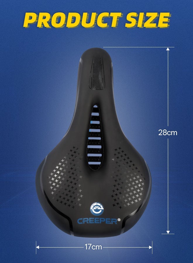 CREEPER Bicycle Saddle - Unisex Comfortable Saddle, Wider and Thicker, with 3-Zone Concept, Waterproof and Ergonomic. - Image 2