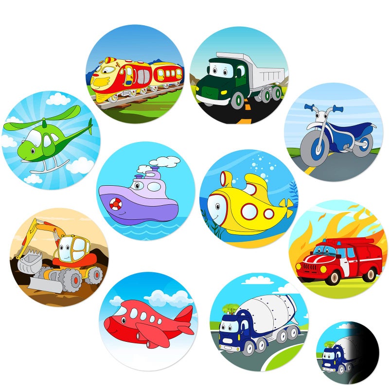 10 Pcs Potty Training Stickers Traffic Toilet Target Sticker Reusable Potty Targets Color Changing Pee Target for Kid Training Use with or Without Potty Training Chart Traffic