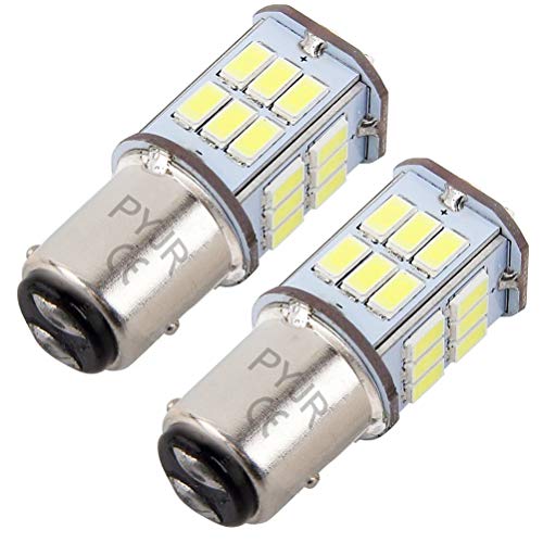 PYRJIN 1157 Led Bulb White, Bay15d Led 12V 5W Bulb, Dc10-30V 6000K 800 Lm For Tail/Brake, Backup Light, For Car, Rv, Trailer, Boat, Motorcycle. (Pack Of 2) - Image 1
