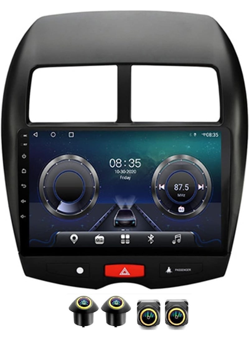 SHEZA STAR Android Car Stereo for Mitsubishi ASX 2008-2018 4GB RAM 64GB ROM Support Carplay, M-Link Wi-Fi BT, Radio GPS, 10 Inch IPS.QLED, Screen with 360D Camera Included - Image 1