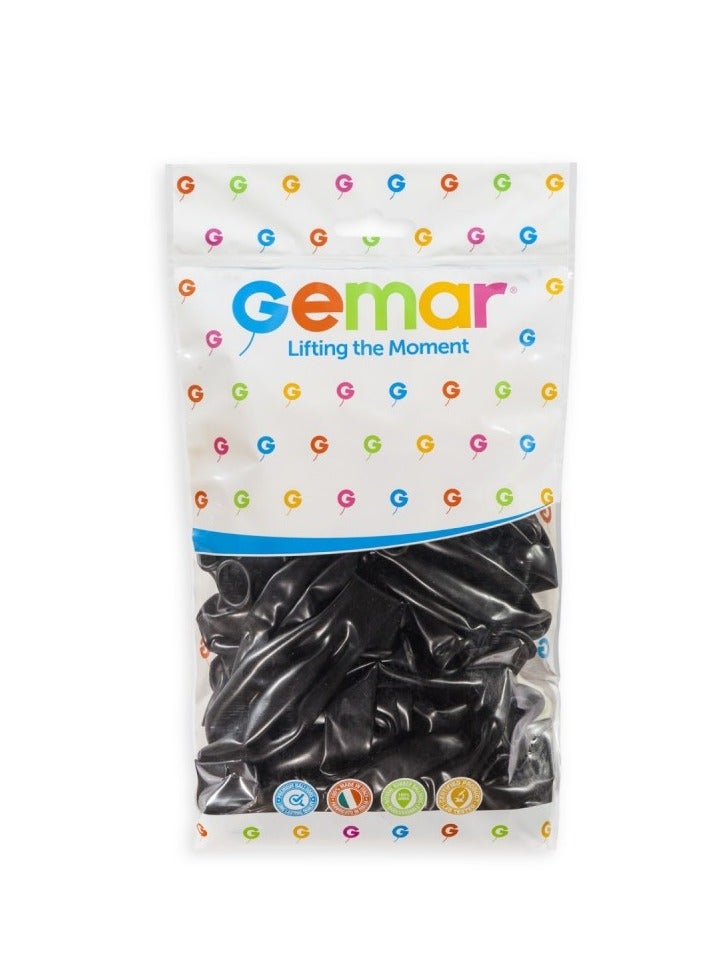 Gemar 19" Standard Black Latex Balloon 10Ct - Image 2