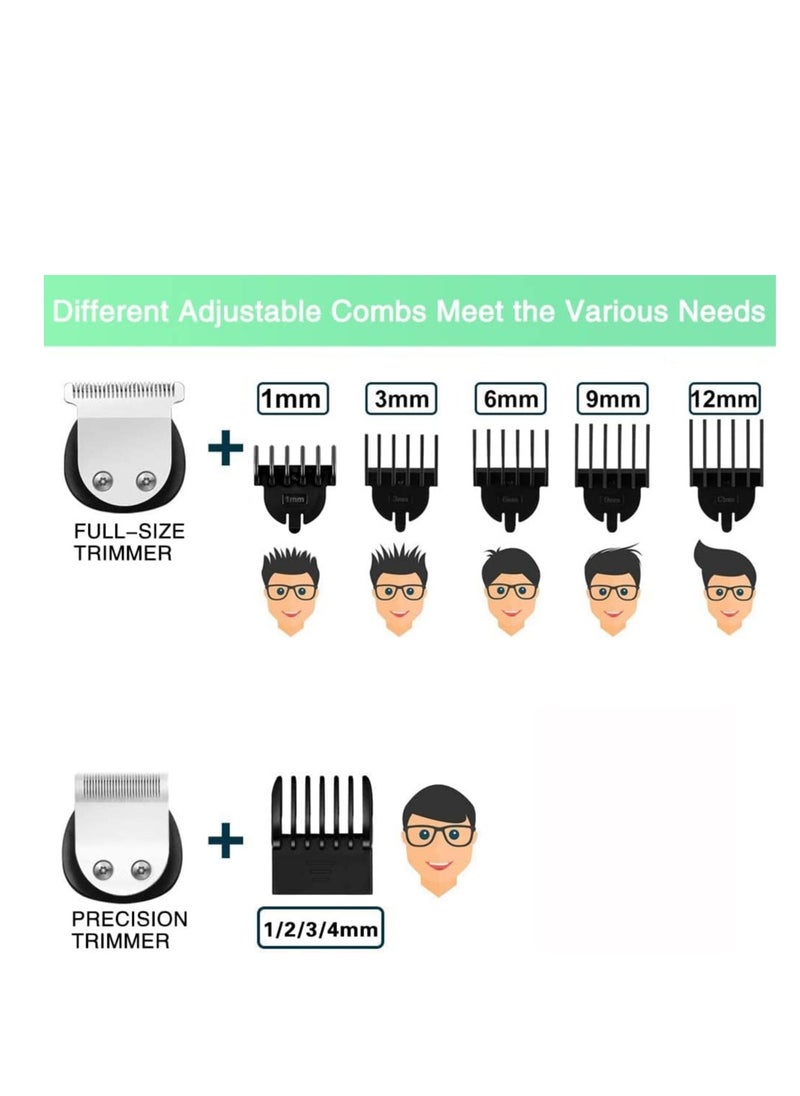 Brightup - Brightup Beard Trimmer for Men - Electric Razor & Shaver, Cordless Hair Clippers Trimmers Set, IPX7 Waterproof Mens Grooming Kit for Shaving Face, Mustache, Body, Ear, Nose Hair Trimmer, Gifts for Men - Image 1