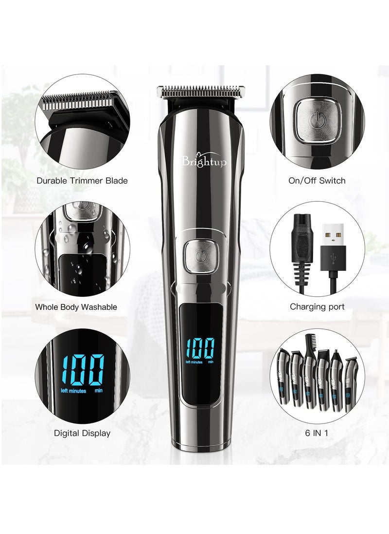 Brightup - Brightup Beard Trimmer for Men - Electric Razor & Shaver, Cordless Hair Clippers Trimmers Set, IPX7 Waterproof Mens Grooming Kit for Shaving Face, Mustache, Body, Ear, Nose Hair Trimmer, Gifts for Men - Image 1