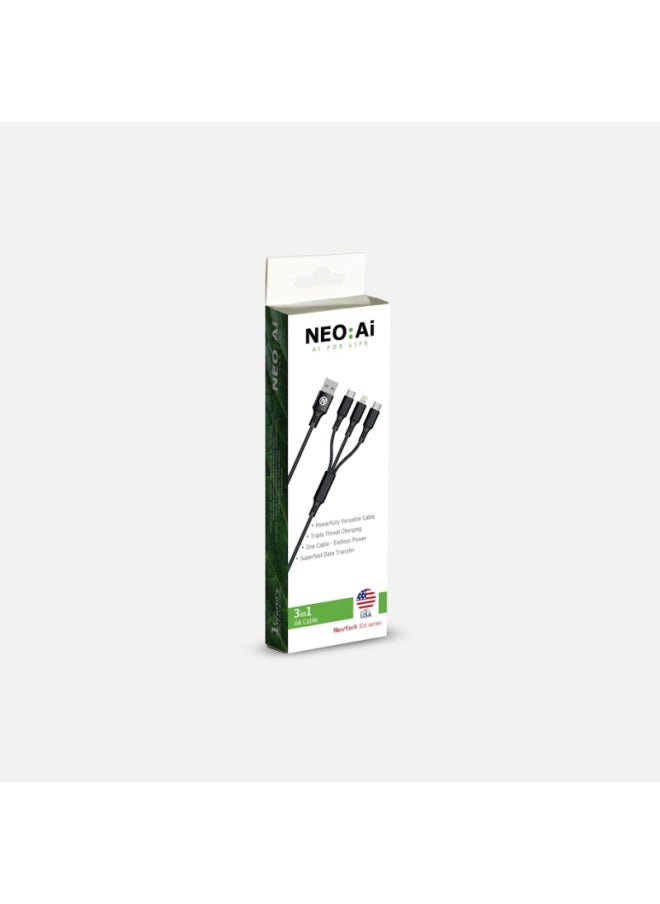NEO:Ai NEO AI 3-in-1 Cable 6 A - Black - VEN2002  - Image 1