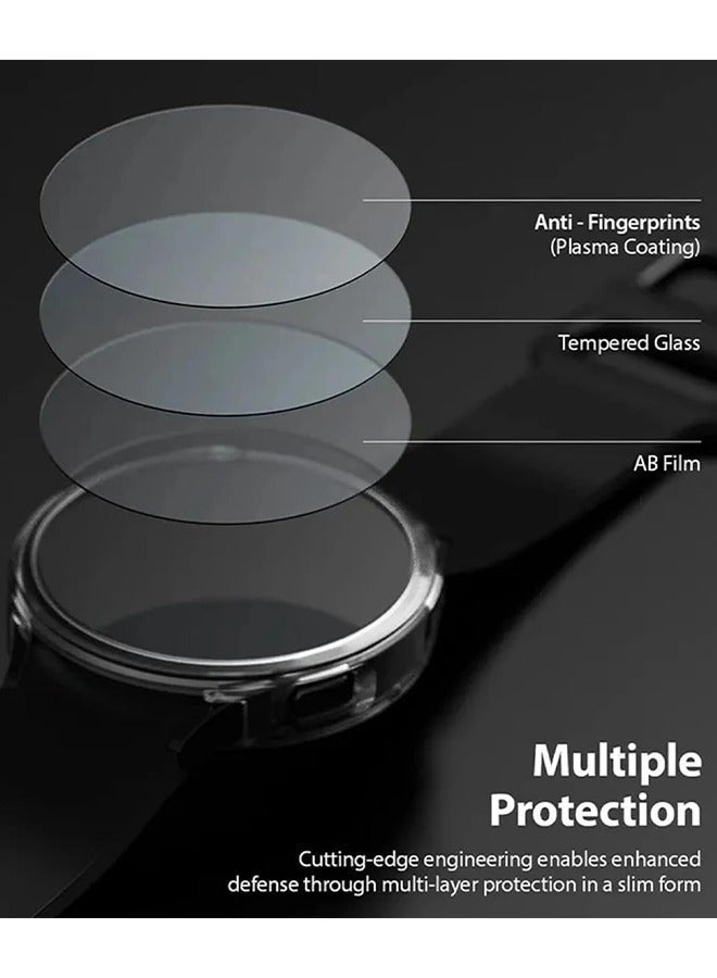 2 Pack Watch GT5/GT5 Pro 46MM Screen Protector, Tempered Glass with Alignment Stickers, Scratch-Resistant, HD, Ultra-Thin, Easy to Install, Full Coverage Protection for 46mm Watch - Image 3